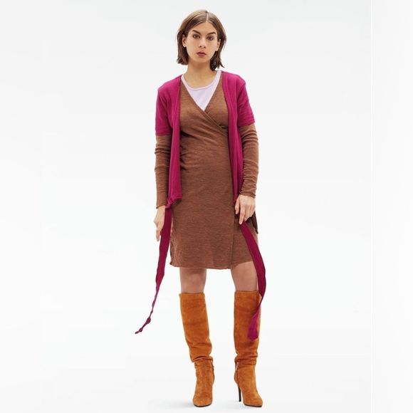 🐑By Basics🐑 Merino Wool Wrap Dress - Picture 11 of 14